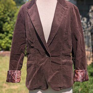 Calvin Klein Brown Fitted Jacket - Medium